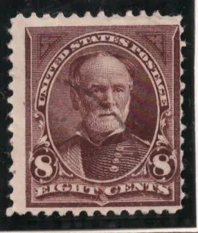 8 Cents von William T. Sherman (violettbraun)