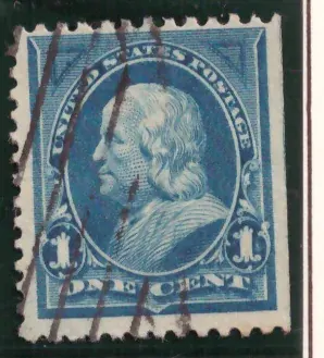 1 Cent – Benjamin Franklin, blau