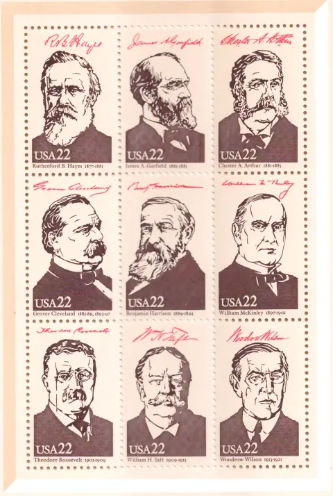 AMERIPEX '86 Presidents III – Souvenir Sheet von 9