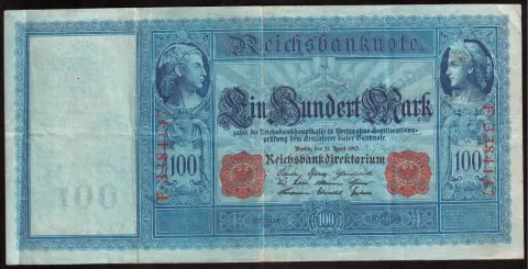 100 Mark – Reichsbanknote, rote Siegel