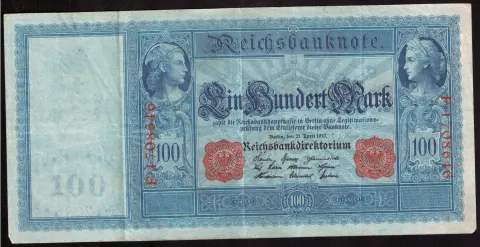 100 Mark – Reichsbanknote, rote Siegel