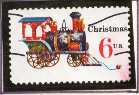 Weihnachtsspielzeug – gusseiserne Lokomotive