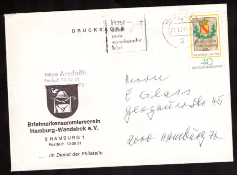Drucksache des Briefmarkensammlervereins Hamburg-Wandsbek