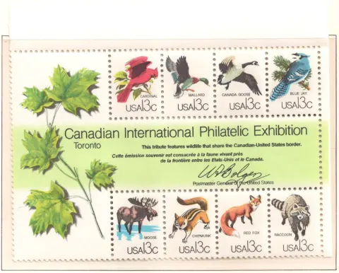 CAPEX '78 Wildlife – complete souvenir sheet of eight