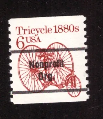 Transport – 1880er Tricycle, Precancel