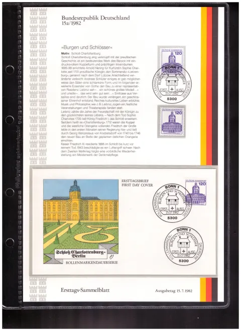 Ersttags-Sammelblatt 15a/1982 – Burgen und Schlösser