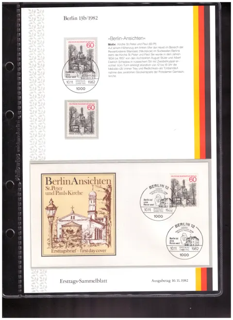 Ersttags-Sammelblatt 13b/1982 – Берлински изгледи IV