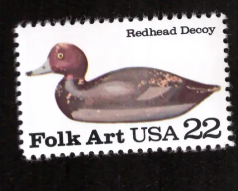 Amerikanische Folk Art - Redhead Decoy