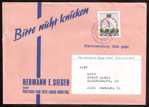 Warensendung von Hermann E. Sieger mit „Rettet den Wald“