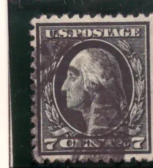 7 Cents – George Washington, schwarz