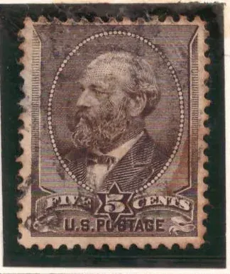 5 Cents von James A. Garfield (graubraun)