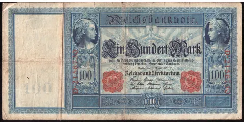 100 Mark – Reichsbanknote, rote Siegel