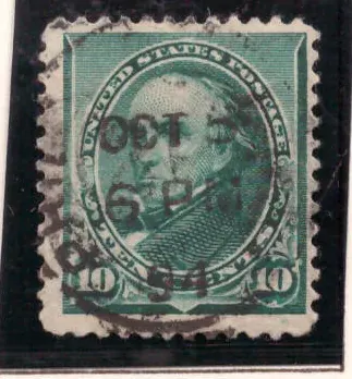 10 Cents – Daniel Webster (blaugrün, Kleine Banknote)