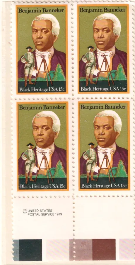 Benjamin Banneker – Viererblock mit geringerem Urheberrecht und Farbkontrolle