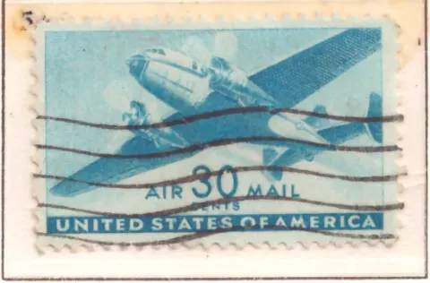 Transportflugzeug Airmail – 30 Cent