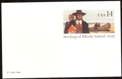 1986: Abrechnung der Rhode Island Postkarte