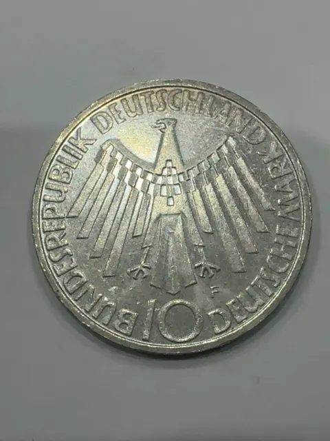 10 Deutsche Mark XX Olympische Spiele München 1972 Strahlenspirale IN MÜNCHEN