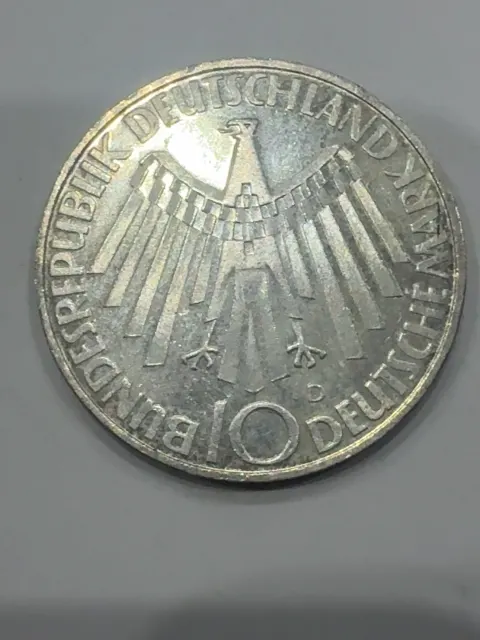 10 Deutsche Mark XX Olympische Spiele München 1972 Strahlenspirale IN DEUTSCHLAND