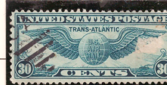Trans-Atlantic Airmail – Winged Globe