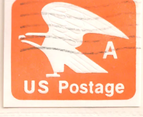 A-rate Eagle stamped envelope indicium