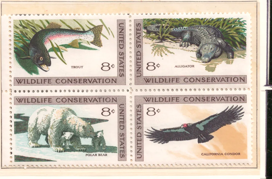Wildlife Conservation – se-tenant block of four