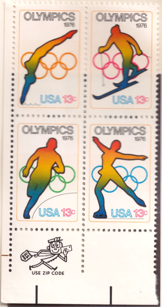 1976 Summer and Winter Olympic Games – block with selvage