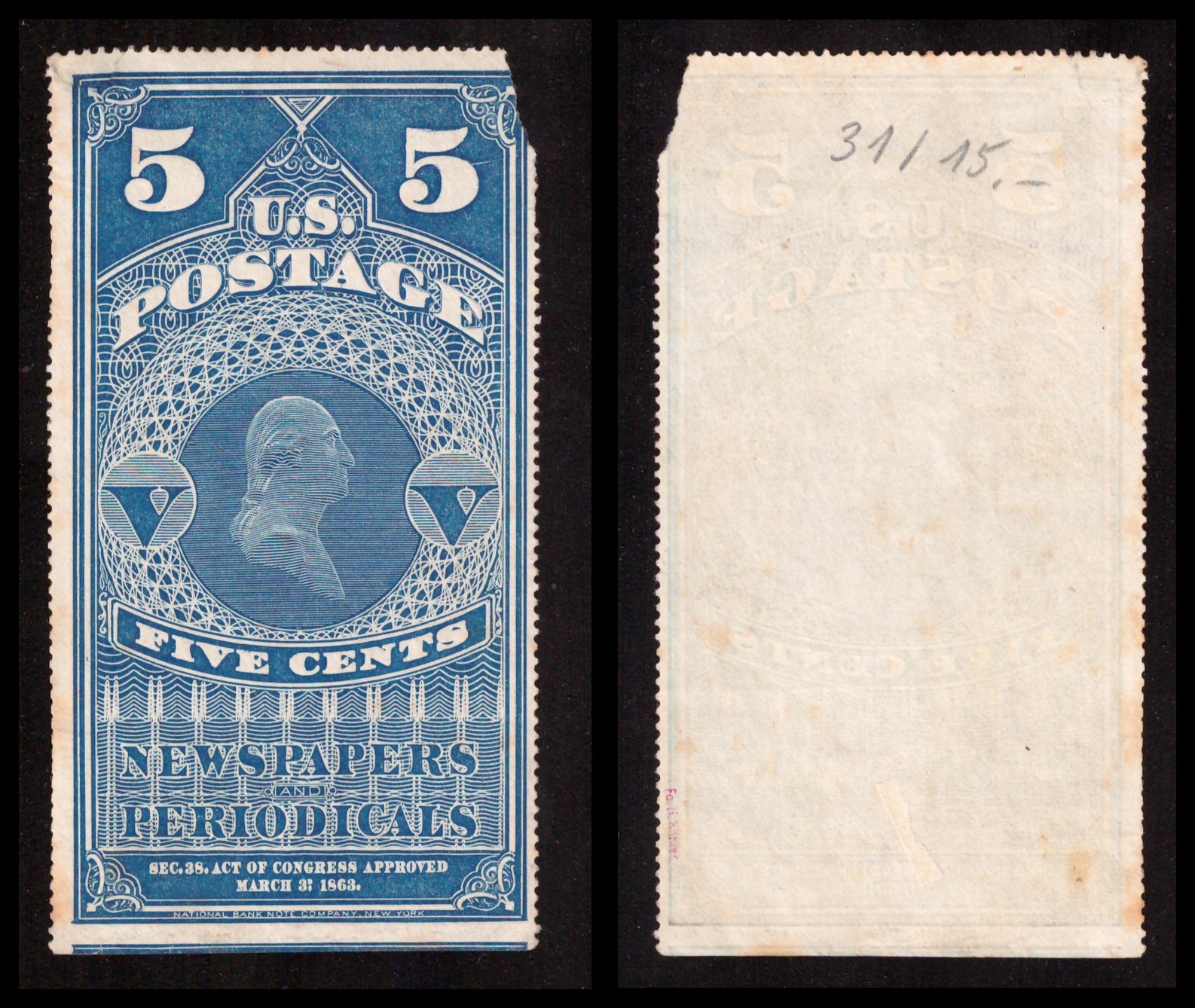 Washington Newspapers and Periodicals – Continental Bank Note reprint