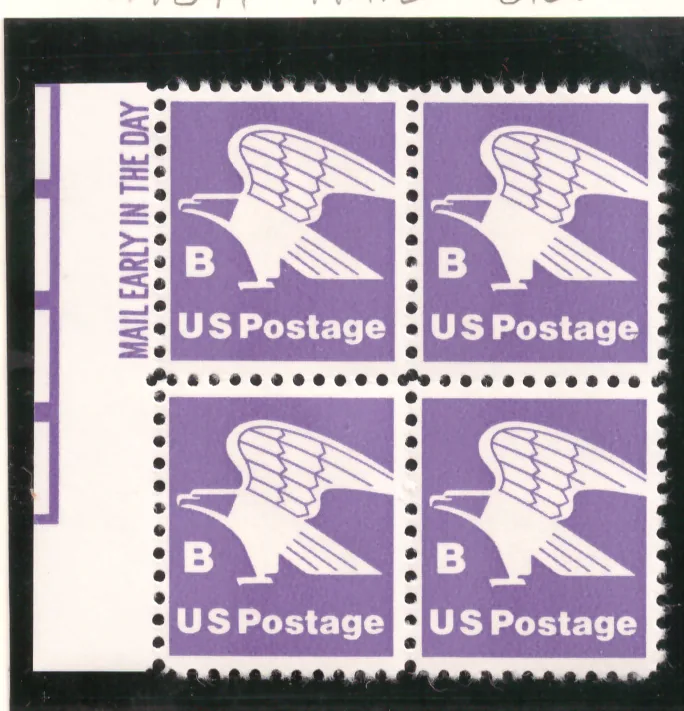 B Rate Eagle - Mail Early Margin Block von 4