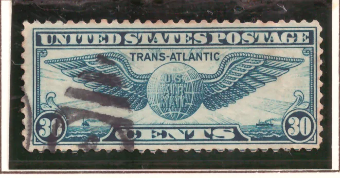 Trans-Atlantic Air Mail – Winged Globe