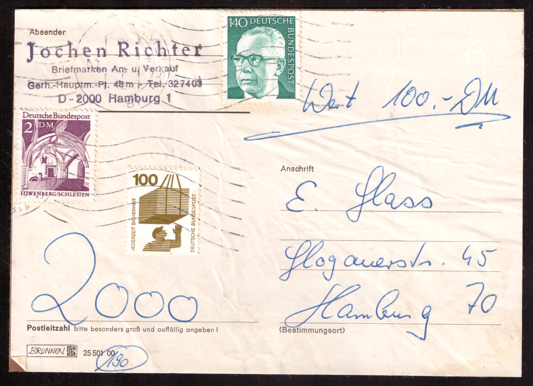 Value letter for DM 100 with mixed franking