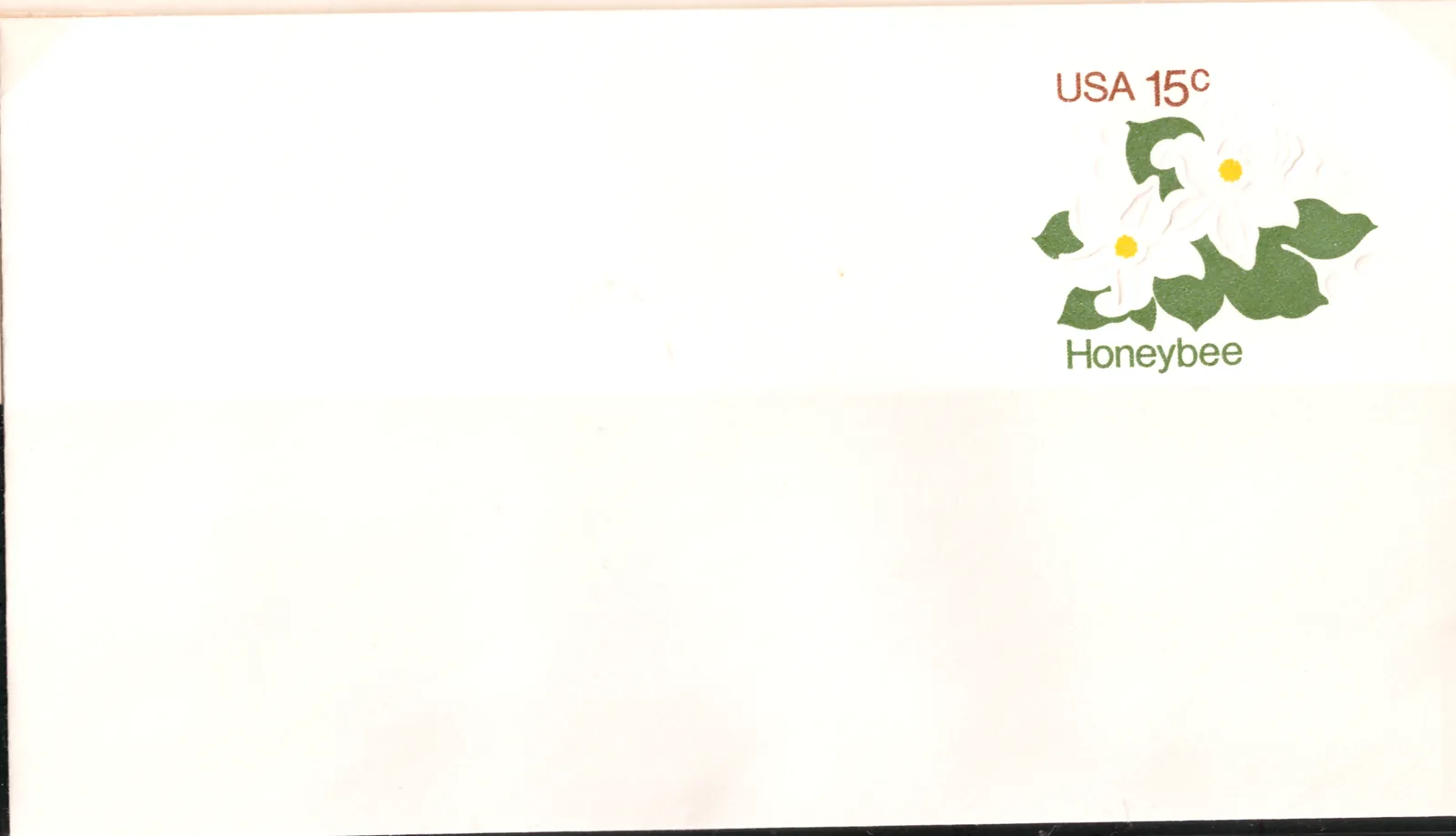Honeybee and Orange Blossoms – unused stamped envelope