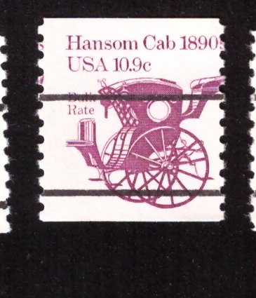 Transportation – 1890s Hansom Cab, precancel