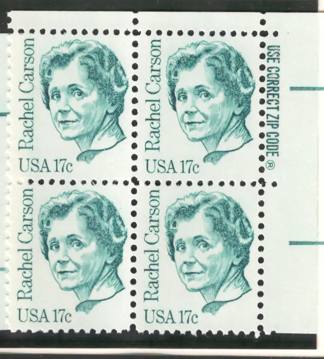 Rachel Carson – ZIP margin block of 4