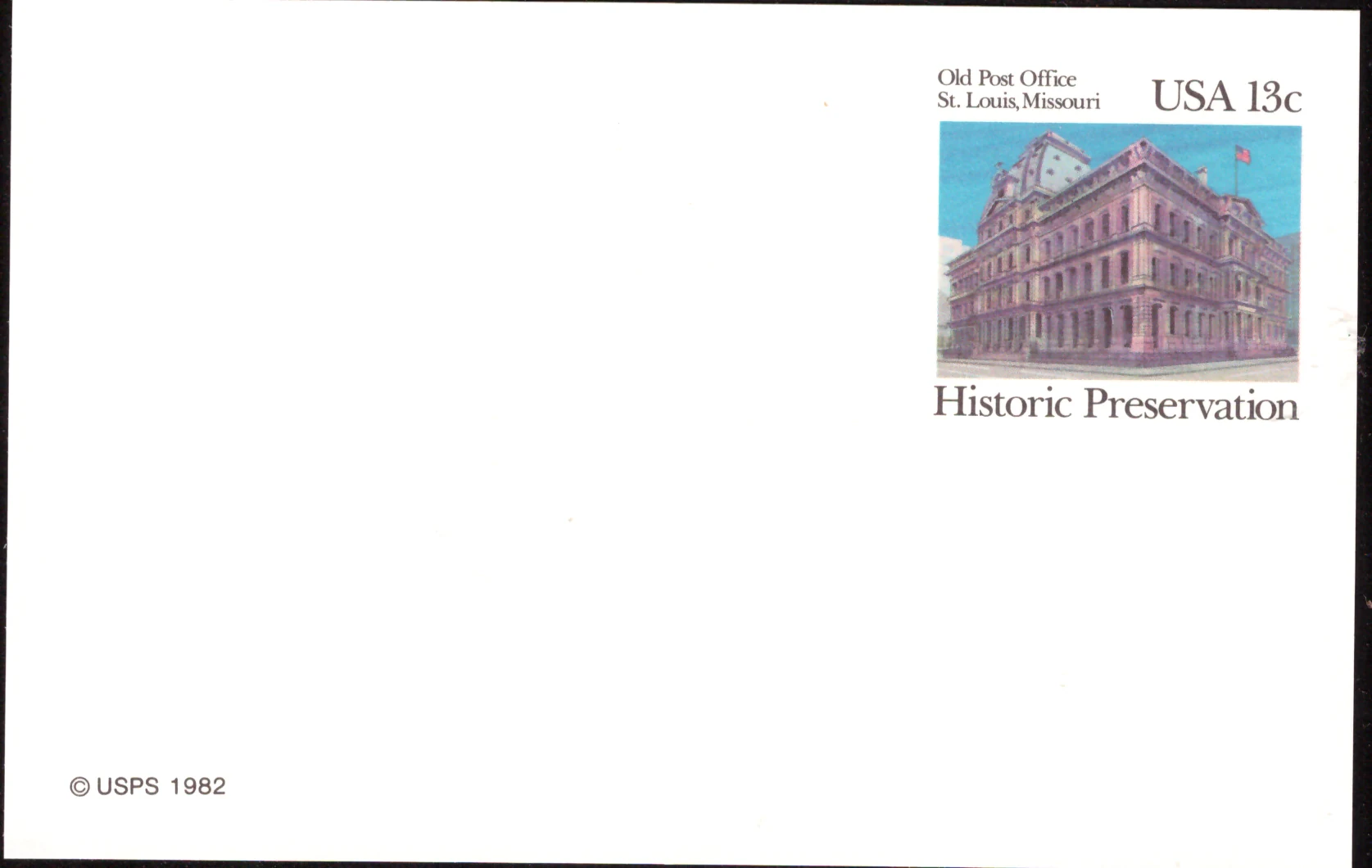 1982 Old Post Office, St. Louis postal card