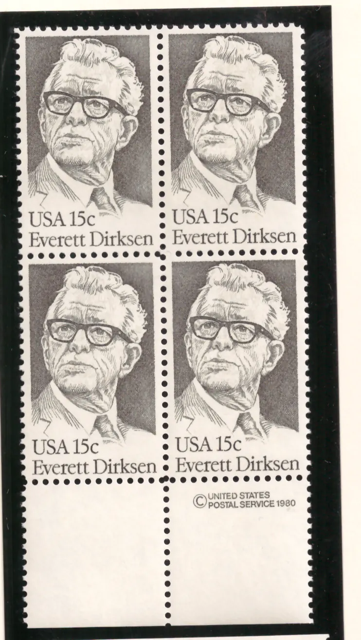 Everett Dirksen – margin block of 4