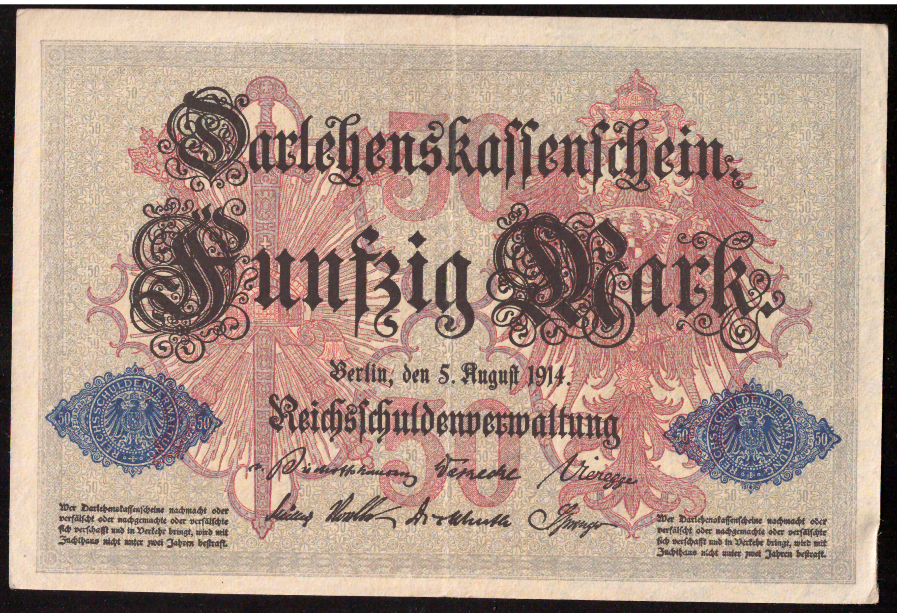 50 Mark – Darlehnskassenschein