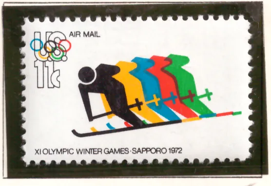 Sapporo Winter Olympics – skiing air mail