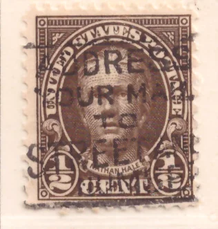 ½ Cent – Nathan Hale, Fourth Bureau