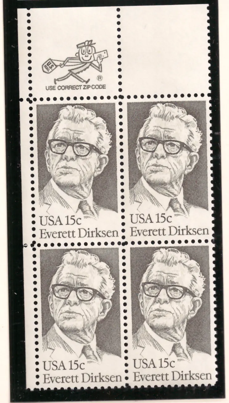 Everett Dirksen – margin block of 4