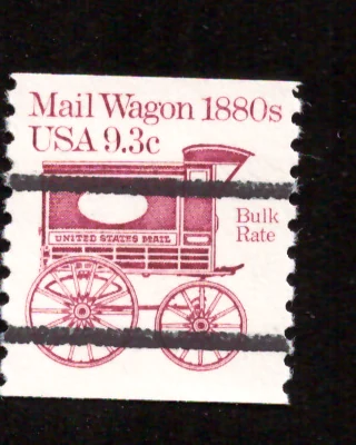 Transportation – 1880s Mail Wagon, precancel