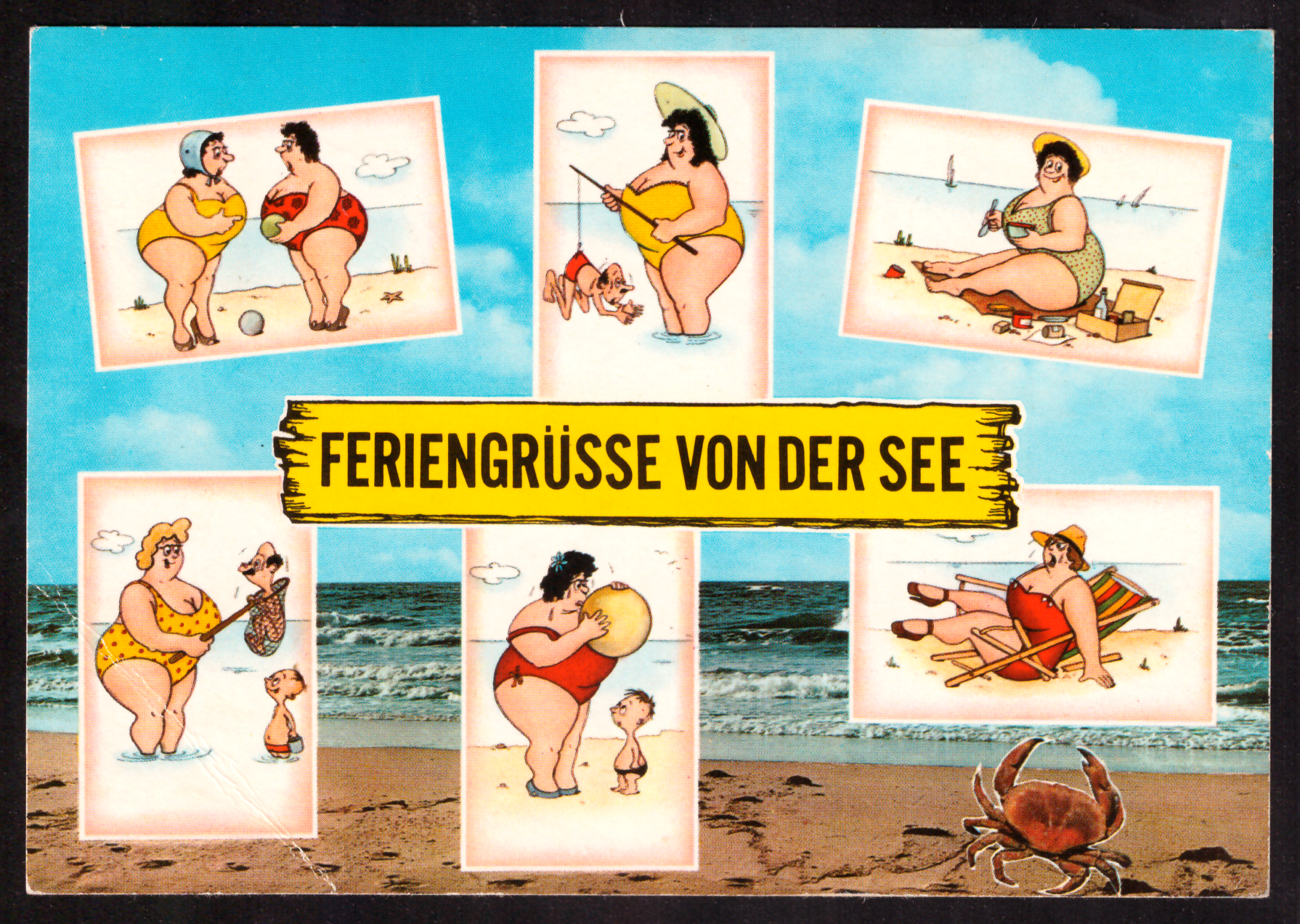 Humorvolle Feriengrüße von der See