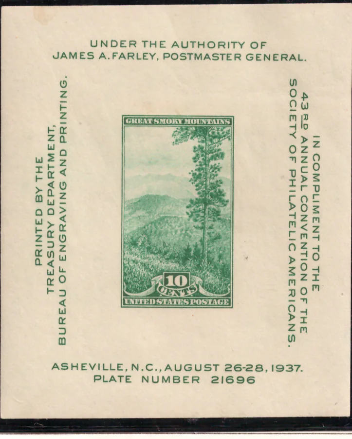 Society of Philatelic Americans – Asheville 1937