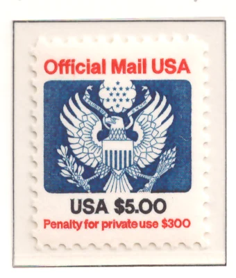 1983 Offizielle Mail – 5 $ Großes Siegel