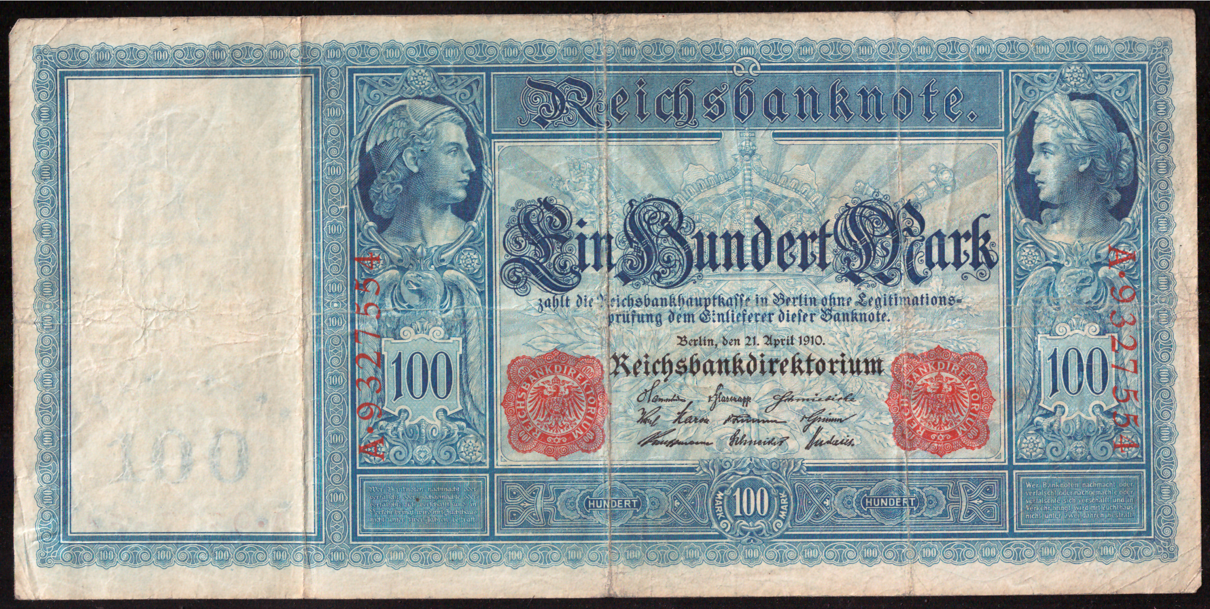 100 Mark – Reichsbanknote, red seals