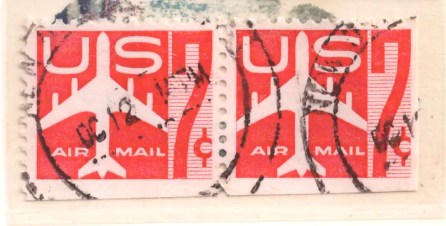 Air Mail – Red Jet Silhouette Pair