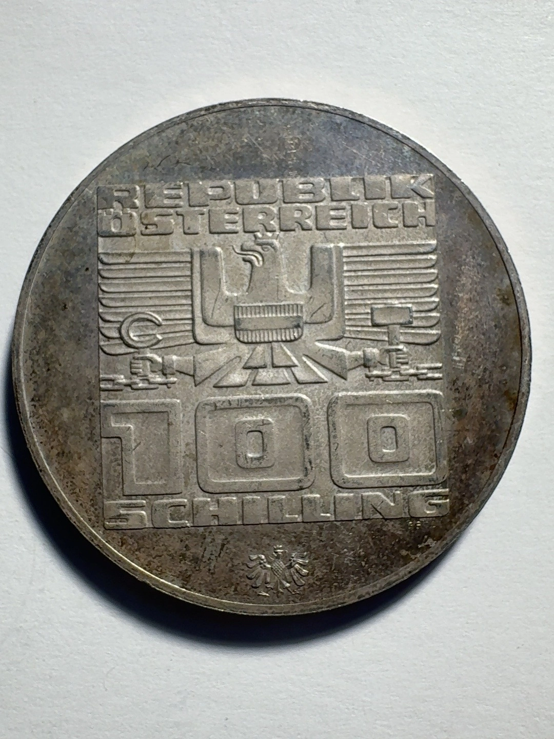 100 Schilling XII. Olympische Winterspiele Innsbruck 1976 Stadtansicht Innsbrucks