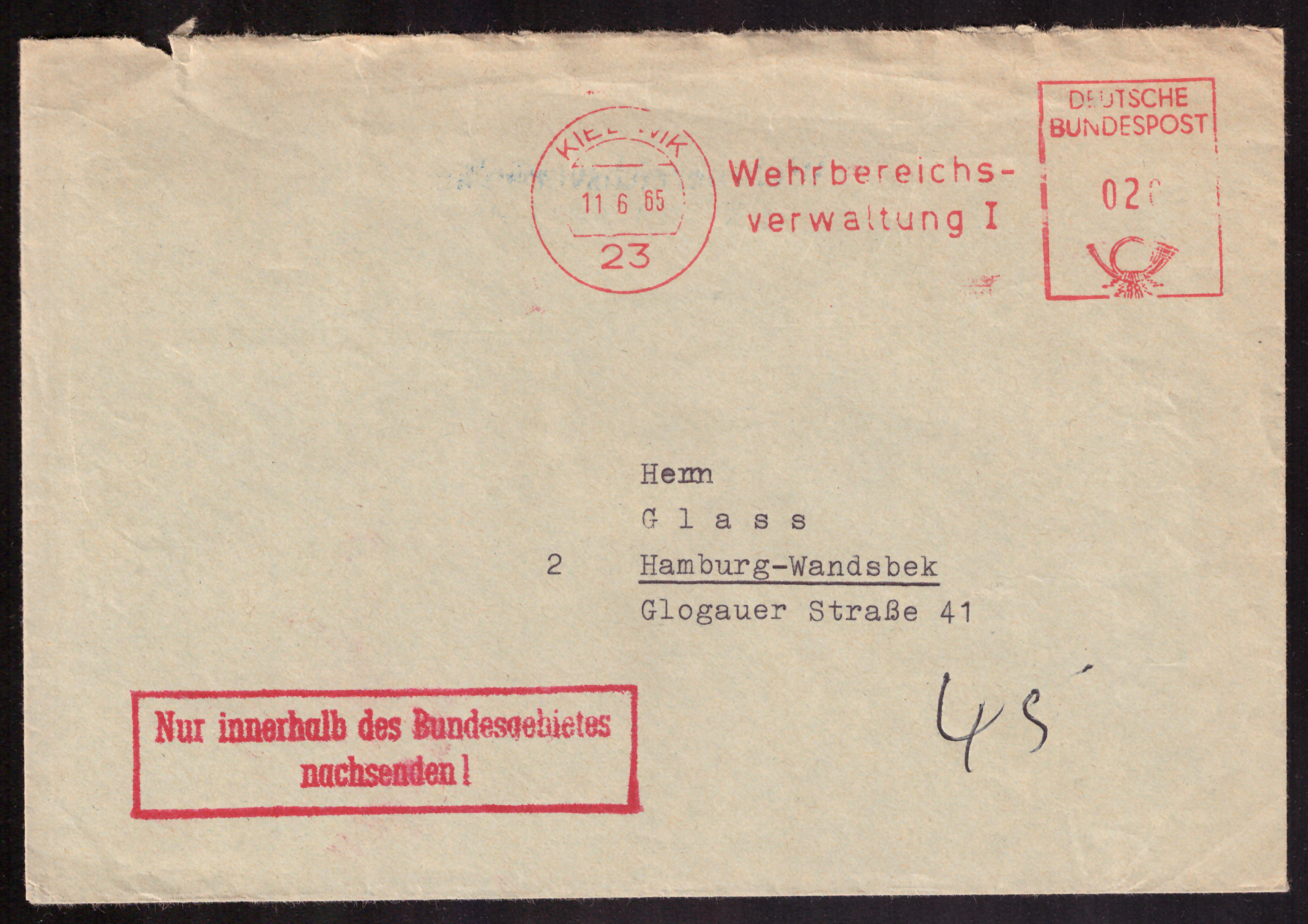 Official cover of Wehrbereichsverwaltung I