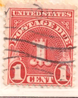 U.S. Postage Due – Moderne Zahl