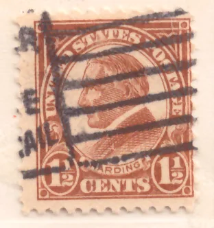 1½ Cents – Warren G. Harding, profile