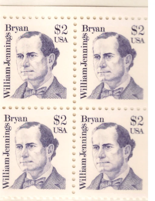 William Jennings Bryan – Block of 4